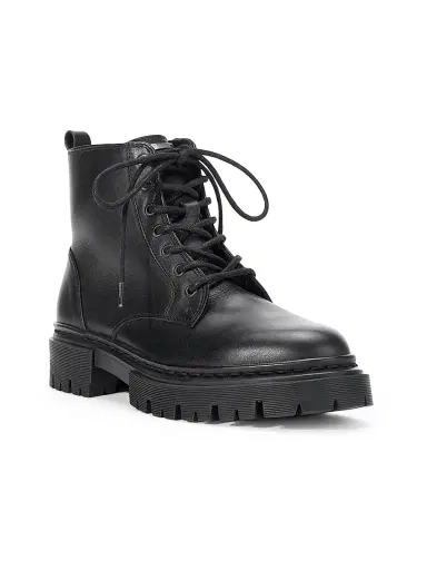 Staud Women's Henry Leather Combat Boots | Thumbnail 2