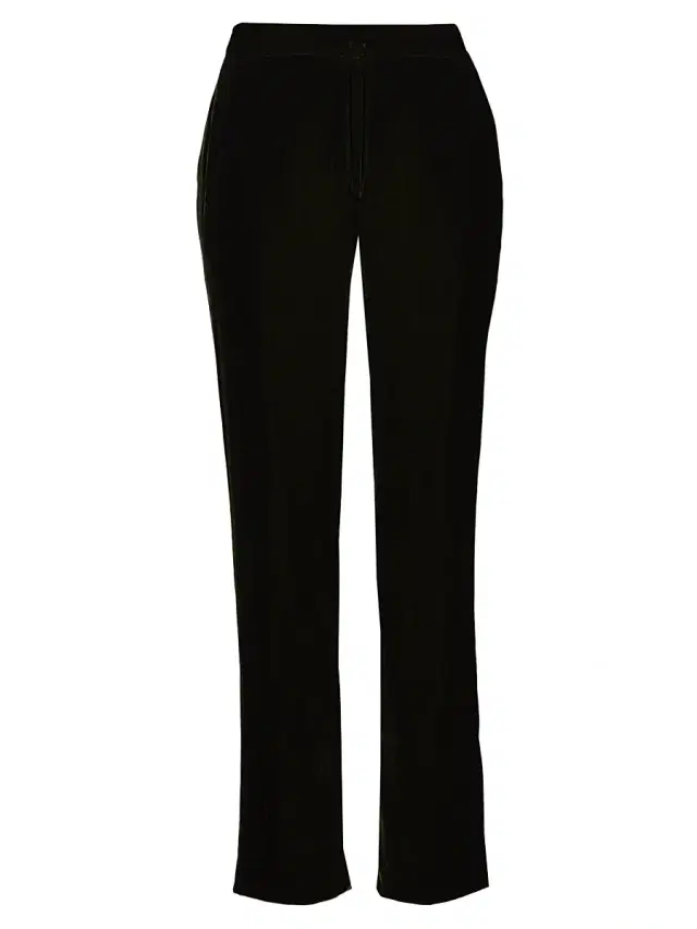 L'AGENCE Women's Rebel Tapered Velvet Trousers - Deep Olive
