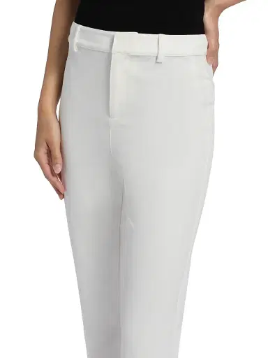 L'AGENCE Women's Ketra Baby Bootcut Crop Trousers - White | Thumbnail 6 L'AGENCE Women's Ketra Baby Bootcut Crop Trousers - White | Thumbnail 6