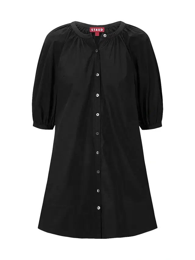 Women's Vincent Cotton Poplin Minidress - Black