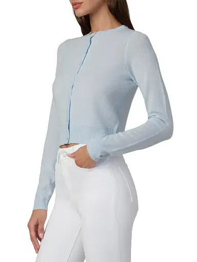 Joe's Jeans Women's by Dani Michelle Dani Cashmere Cardigan - Powder Blue | Thumbnail 4