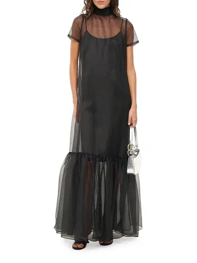 Staud Women's Calluna Organza Maxi Dress - Black - Size Medium | Thumbnail 2 Staud Women's Calluna Organza Maxi Dress - Black - Size Medium | Thumbnail 2