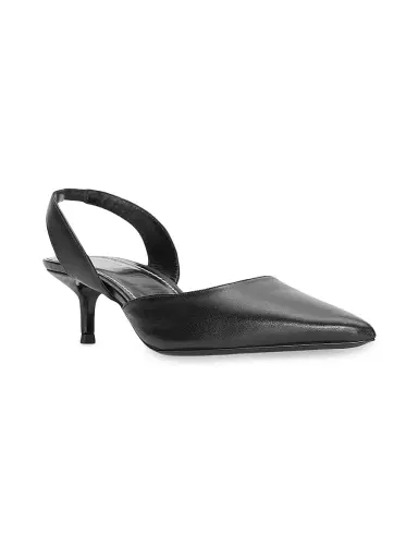 Staud Women's Sebastian 40MM Leather Slingback Pumps - Black - Size 9 | Thumbnail 2 Staud Women's Sebastian 40MM Leather Slingback Pumps - Black - Size 9 | Thumbnail 2