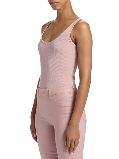 L'Agence Women's Nica Scoopneck Rib-Knit Bodysuit - Pale Rose | Thumbnail 4 L'Agence Women's Nica Scoopneck Rib-Knit Bodysuit - Pale Rose | Thumbnail 4