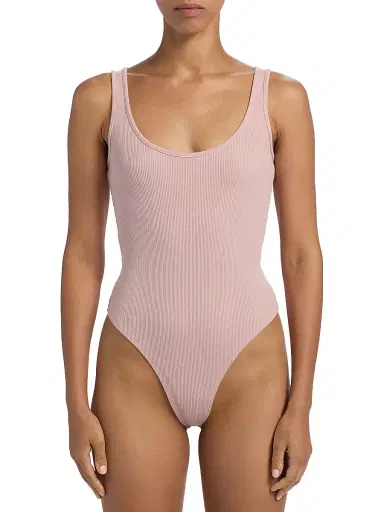 L'Agence Women's Nica Scoopneck Rib-Knit Bodysuit - Pale Rose | Thumbnail 6 L'Agence Women's Nica Scoopneck Rib-Knit Bodysuit - Pale Rose | Thumbnail 6