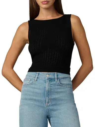 Joe's Jeans Women's Crochet Boatneck Tank | Thumbnail 3 Joe's Jeans Women's Crochet Boatneck Tank | Thumbnail 3