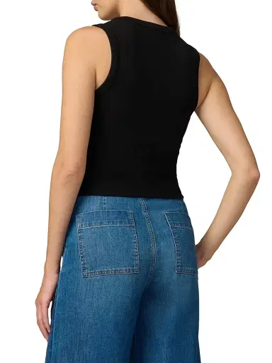Joe's Jeans Women's The U-Neck Cotton-Blend Tank - Black | Thumbnail 5