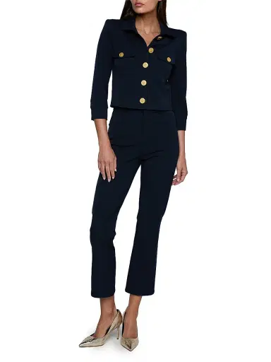 L'Agence Women's Kumi Twill Crop Jacket | Thumbnail 2 L'Agence Women's Kumi Twill Crop Jacket | Thumbnail 2