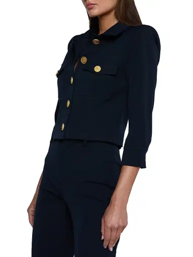 L'Agence Women's Kumi Twill Crop Jacket | Thumbnail 4 L'Agence Women's Kumi Twill Crop Jacket | Thumbnail 4