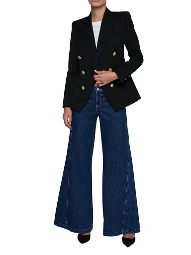 L'Agence Women's Kyomi Double-Breasted Blazer - Black - Size 2 | Thumbnail 2