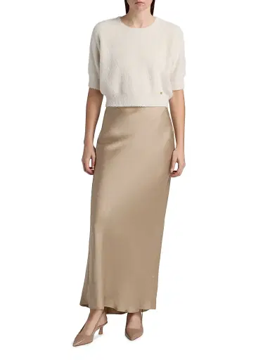L'Agence Women's Guinevere Crop Sweater - Vintage White - Size XL | Thumbnail 2