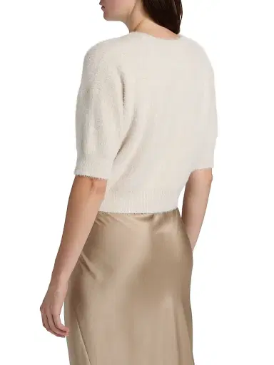L'Agence Women's Guinevere Crop Sweater - Vintage White - Size XL | Thumbnail 5