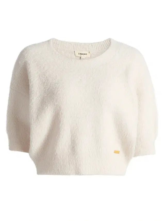 L'AGENCE Women's Guinevere Crop Sweater - Vintage White