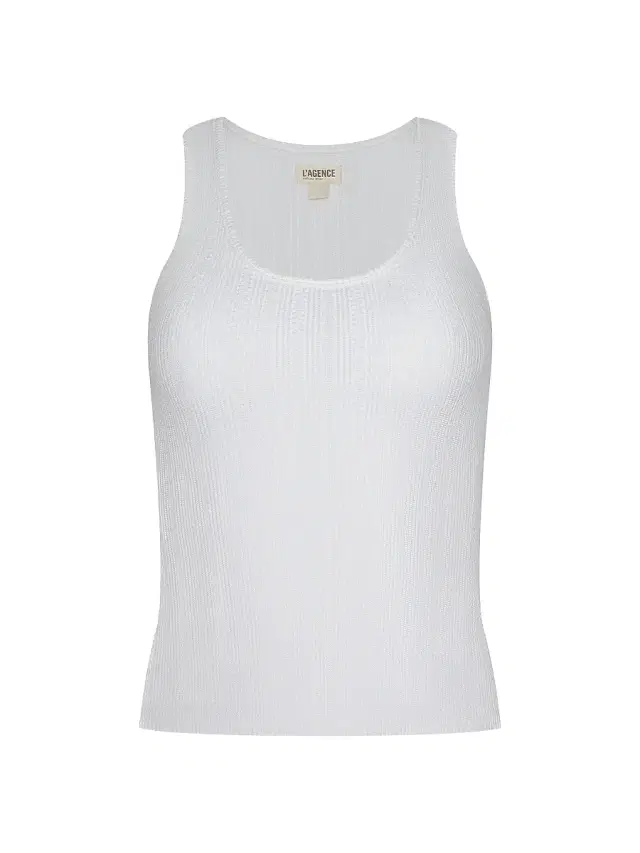 L'AGENCE Women's Adira Cotton Scoopneck Tank - Antique White
