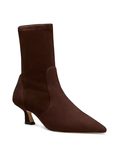 Stuart Weitzman Women's Vinnie 50MM Suede Ankle Boots - Walnut - Size 9.5 | Thumbnail 2 Stuart Weitzman Women's Vinnie 50MM Suede Ankle Boots - Walnut - Size 9.5 | Thumbnail 2