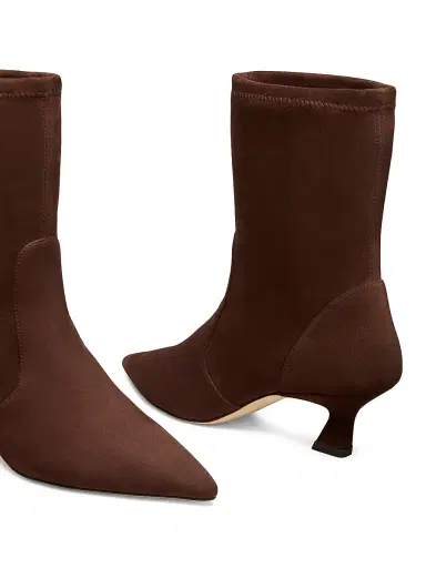 Stuart Weitzman Women's Vinnie 50MM Suede Ankle Boots - Walnut - Size 9.5 | Thumbnail 4 Stuart Weitzman Women's Vinnie 50MM Suede Ankle Boots - Walnut - Size 9.5 | Thumbnail 4