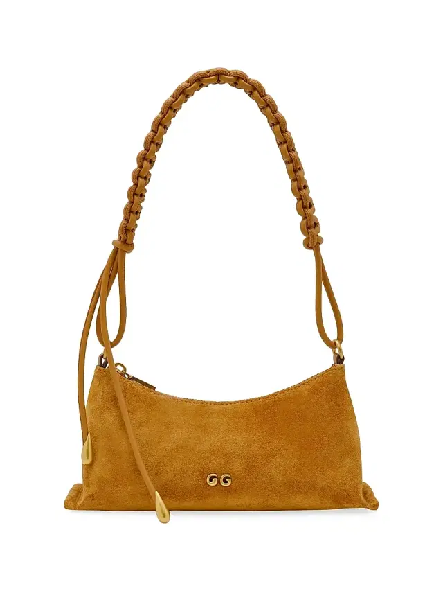 Cult Gaia Women's Osa Charm Suede Shoulder Bag - Toasted Caramel