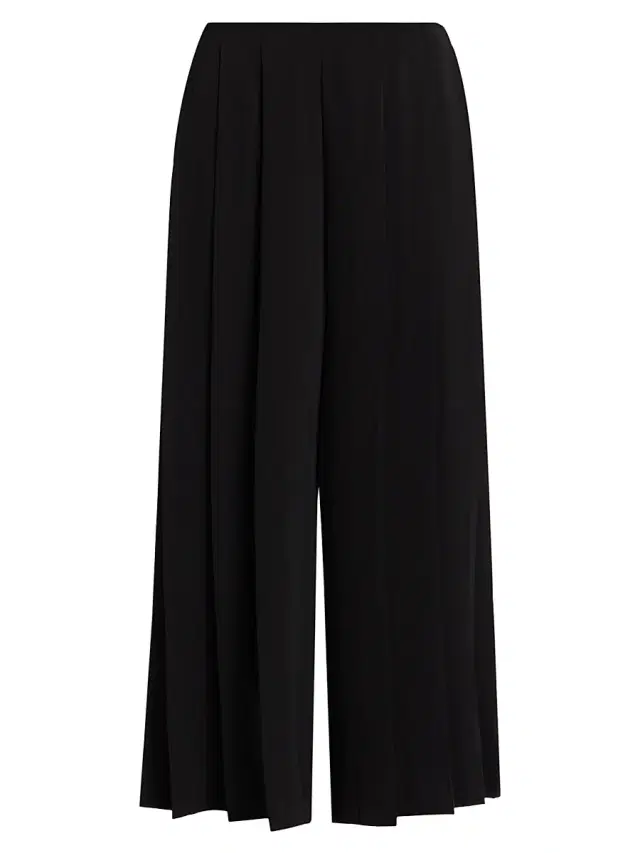 L'AGENCE Women's Novalynn Pleated Crop Pants - Black