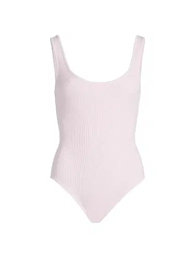 L'Agence Women's Nica Scoopneck Rib-Knit Bodysuit - Icy Lilac - Size XL | Thumbnail 1