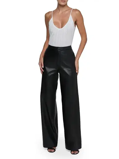 L'Agence Women's Gelina Rusched Bodysuit - White - Size XL | Thumbnail 2