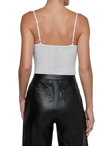 L'Agence Women's Gelina Rusched Bodysuit - White - Size XL | Thumbnail 5