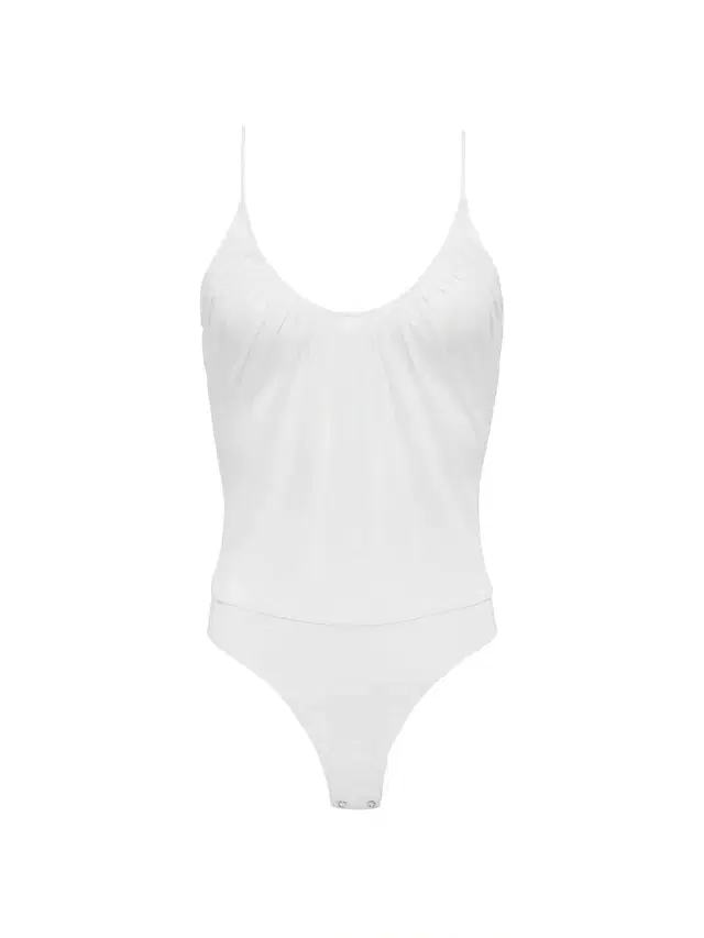 L'AGENCE Women's Gelina Rusched Bodysuit - White