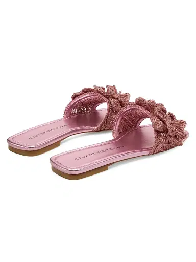 Stuart Weitzman Women's Lotus Crocheted Sandals - Pink Sand | Thumbnail 4