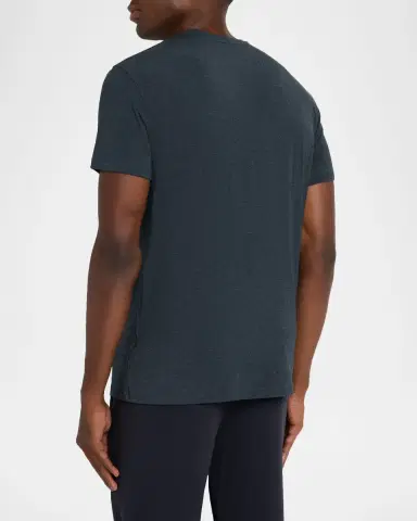 Derek Rose Men's Marl Crewneck Short-Sleeve Knit Tee | Thumbnail 3