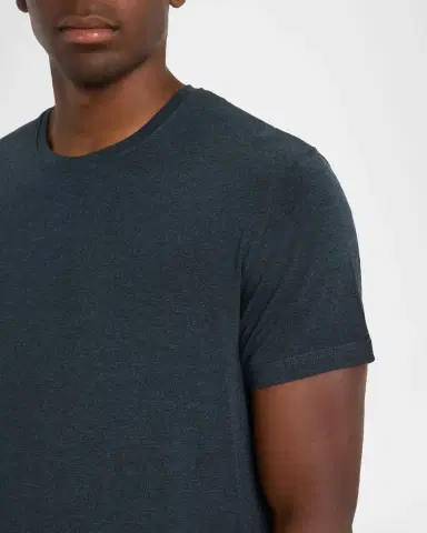 Derek Rose Men's Marl Crewneck Short-Sleeve Knit Tee | Thumbnail 5