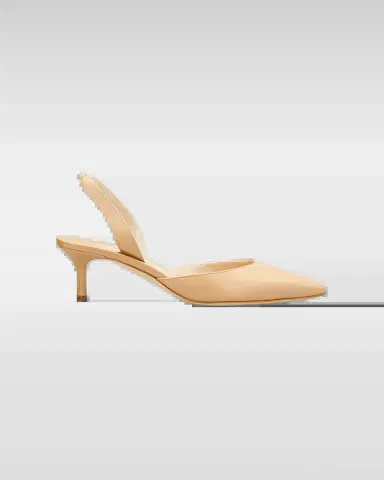Manolo Blahnik Carolyne Leather Low-Heel Slingback Pump | Thumbnail 2