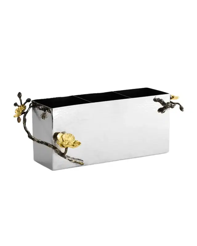 Michael Aram Gold Orchid Cutlery Caddy