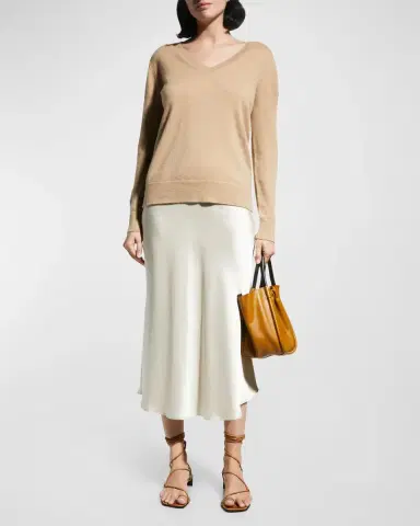 Vince Weekend V-Neck Cashmere Pullover Sweater | Thumbnail 2