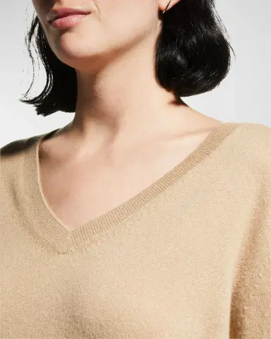 Vince Weekend V-Neck Cashmere Pullover Sweater | Thumbnail 7