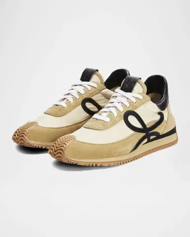 Loewe Men's Flow Runner 2.0 Nylon and Suede Sneakers | Thumbnail 2 Loewe Men's Flow Runner 2.0 Nylon and Suede Sneakers | Thumbnail 2