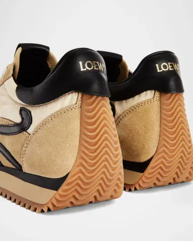 Loewe Men's Flow Runner 2.0 Nylon and Suede Sneakers | Thumbnail 3 Loewe Men's Flow Runner 2.0 Nylon and Suede Sneakers | Thumbnail 3