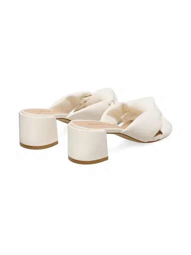 Stuart Weitzman Women's Soplaya 50MM Leather Sandals - Cream | Thumbnail 3 Stuart Weitzman Women's Soplaya 50MM Leather Sandals - Cream | Thumbnail 3