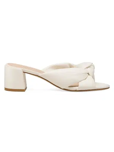 Stuart Weitzman Women's Soplaya 50MM Leather Sandals - Cream | Thumbnail 1 Stuart Weitzman Women's Soplaya 50MM Leather Sandals - Cream | Thumbnail 1