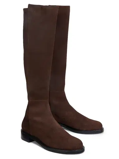 Stuart Weitzman Women's 5050 Gisele 30MM Suede Boots - Walnut Black | Thumbnail 2