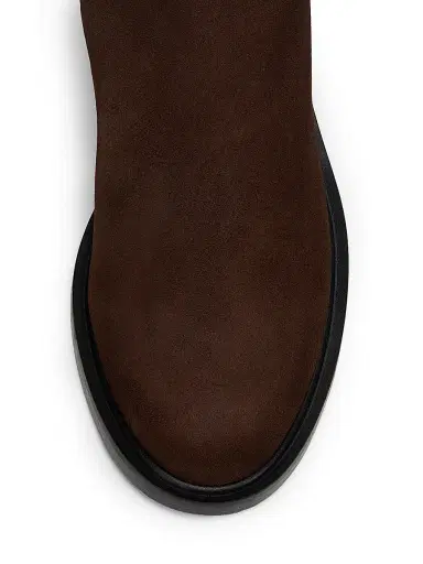 Stuart Weitzman Women's 5050 Gisele 30MM Suede Boots - Walnut Black | Thumbnail 4