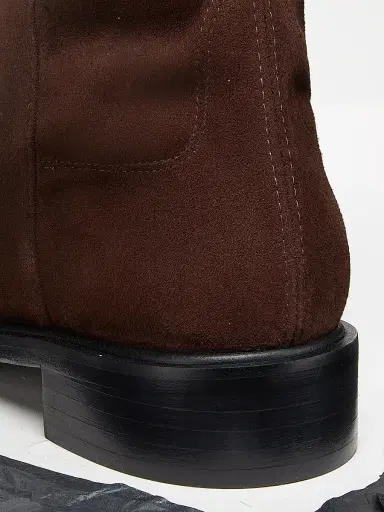 Stuart Weitzman Women's 5050 Gisele 30MM Suede Boots - Walnut Black | Thumbnail 5