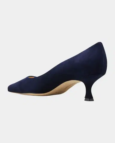 Manolo Blahnik 50mm Srila Suede Kitten Heel Pumps | Thumbnail 2
