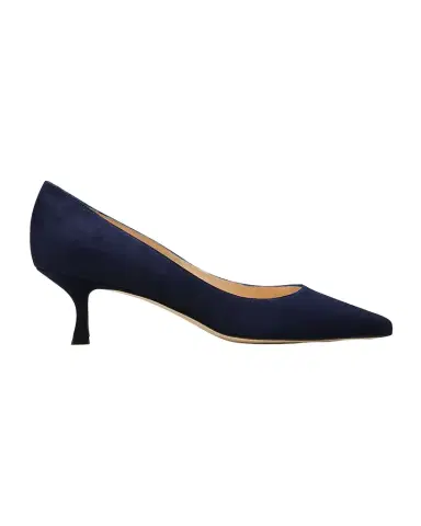 Manolo Blahnik 50mm Srila Suede Kitten Heel Pumps | Thumbnail 1