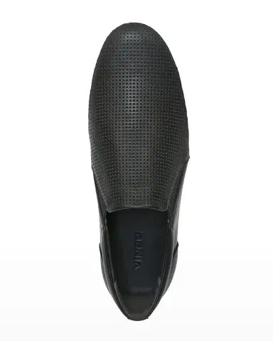 Vince Men 's Fletcher Perforated Leather Slip-On Sneakers | Thumbnail 3 Vince Men 's Fletcher Perforated Leather Slip-On Sneakers | Thumbnail 3