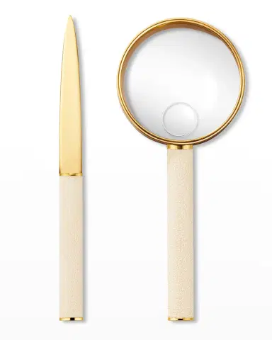 AERIN Faux Shagreen Magnifying Glass and Letter Opener Set | Thumbnail 2 AERIN Faux Shagreen Magnifying Glass and Letter Opener Set | Thumbnail 2