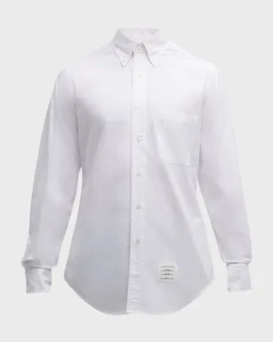 Thom Browne Men's Classic Sport Shirt w/ Stripes | Thumbnail 2 Thom Browne Men's Classic Sport Shirt w/ Stripes | Thumbnail 2
