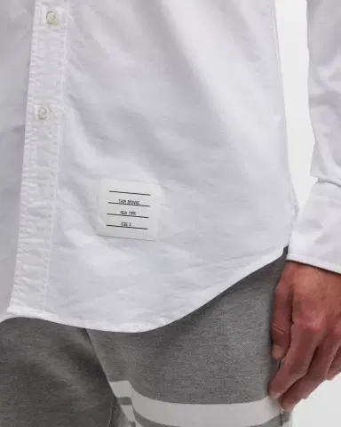 Thom Browne Men's Classic Sport Shirt w/ Stripes | Thumbnail 5 Thom Browne Men's Classic Sport Shirt w/ Stripes | Thumbnail 5