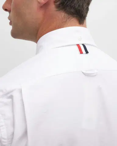 Thom Browne Men's Classic Sport Shirt w/ Stripes | Thumbnail 7 Thom Browne Men's Classic Sport Shirt w/ Stripes | Thumbnail 7