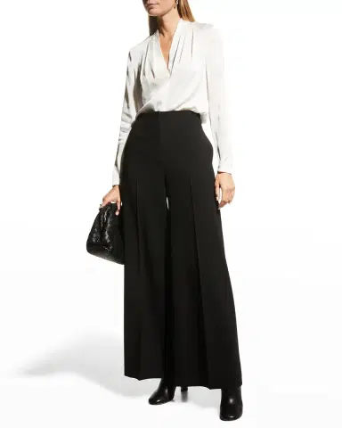 Kobi Halperin Nellie Pleated V-Neck Long-Sleeve Blouse | Thumbnail 2 Kobi Halperin Nellie Pleated V-Neck Long-Sleeve Blouse | Thumbnail 2