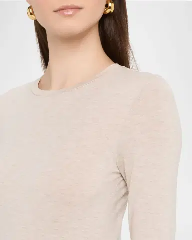 Majestic Filatures Soft Touch Flat-Edge Long-Sleeve Crewneck Top | Thumbnail 5
