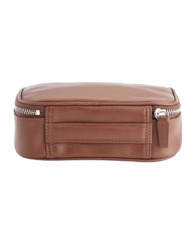 ROYCE New York Monogrammed Travel Tech Organizer Leather Case, Personalized